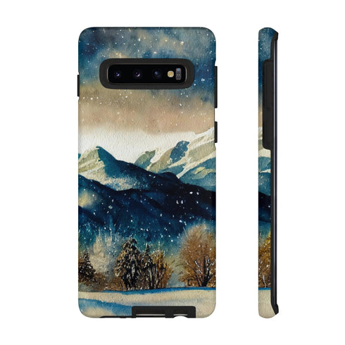 Snowy Colorado Rocky Mountains - Impact Resistant Phone Case Samsung Galaxy S10 Matte